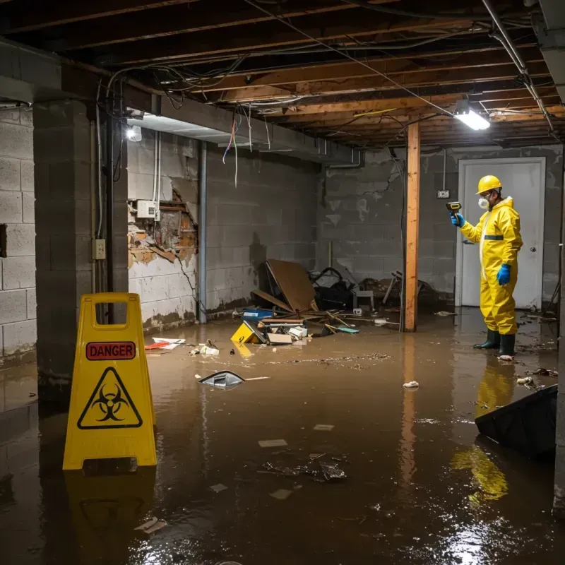 Flooded Basement Electrical Hazard in Princeton, TX Property